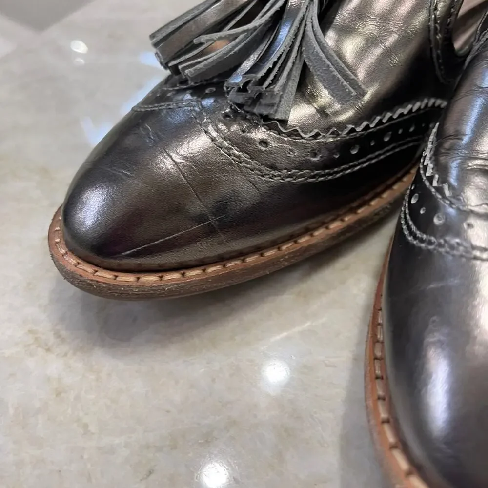 Louise et Cie LO-JOEY pewter Loafers sz 8-1/2